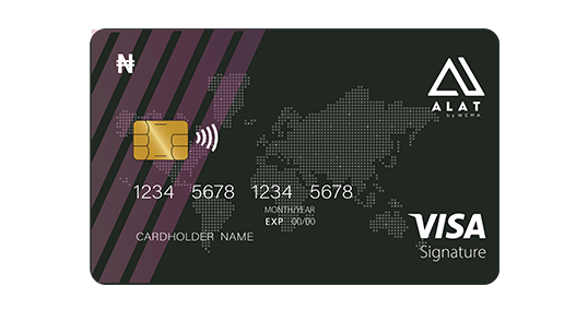 alat black credit signature card