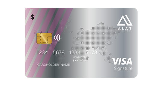 alat purple credit dollar card